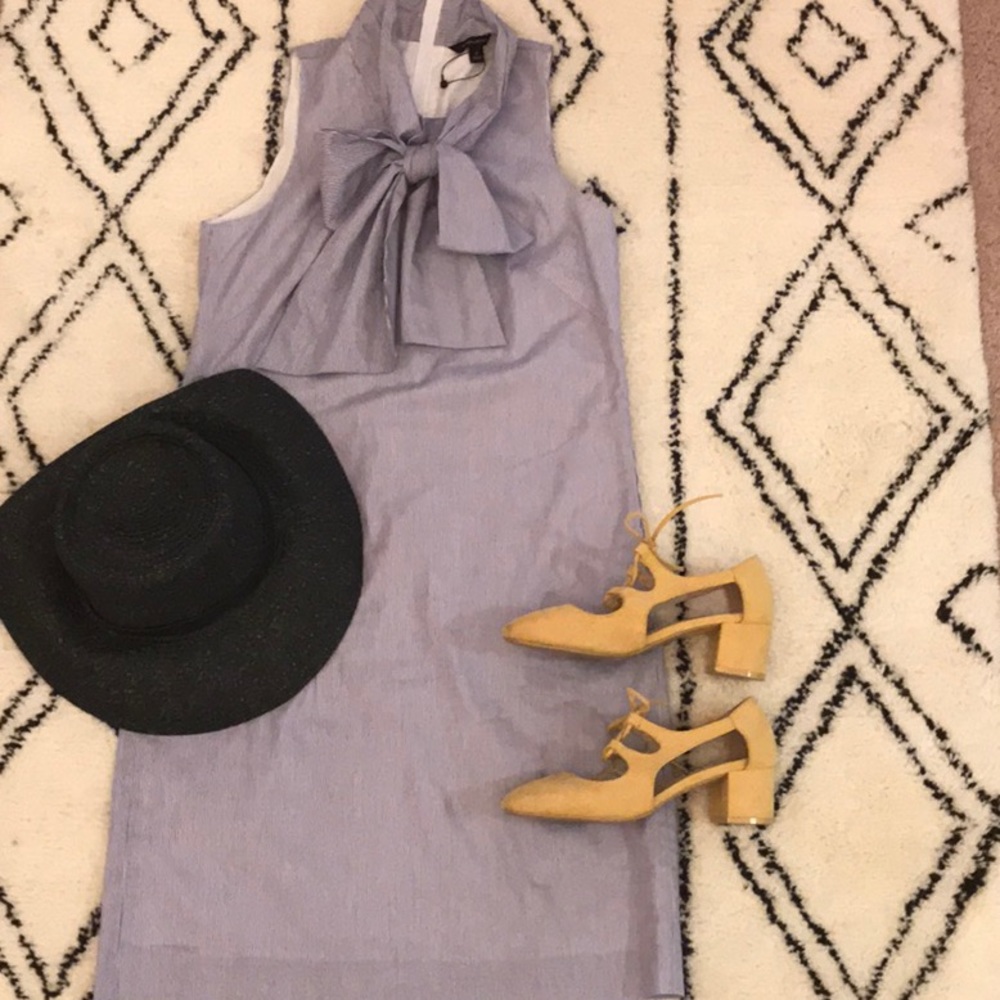 Mustard block heel